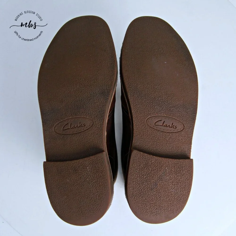 Clarks Bushacre 2 Chukka Lace Up Leather Boots Brown Beeswax Men 10‎